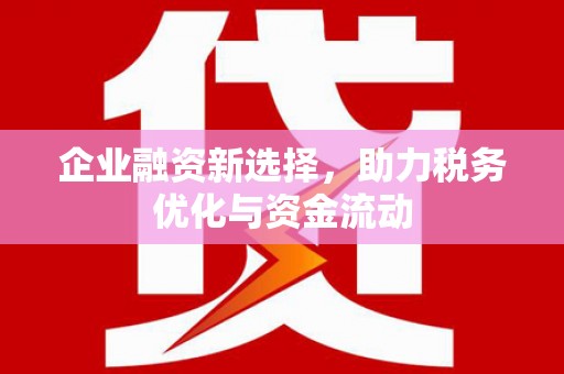 柳东企业融资新选择，助力税务优化与资金流动