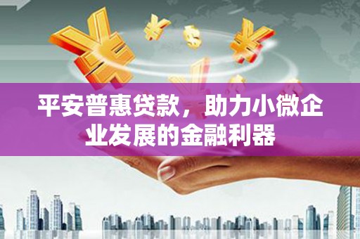 柳东平安普惠贷款，助力小微企业发展的金融利器