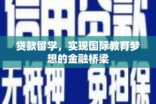 柳东贷款留学，实现国际教育梦想的金融桥梁