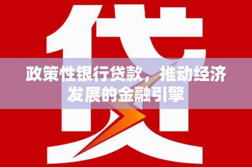 柳东政策性银行贷款，推动经济发展的金融引擎