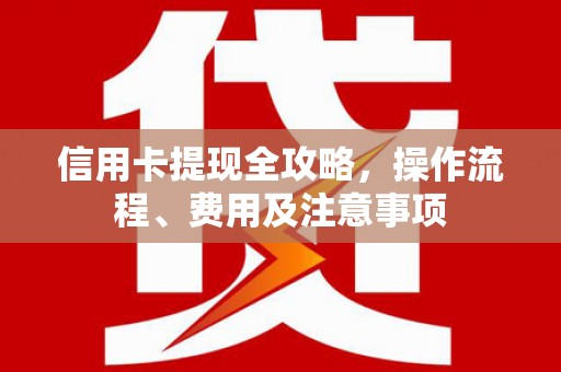柳东信用卡提现全攻略，操作流程、费用及注意事项