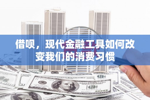 柳东借呗，现代金融工具如何改变我们的消费习惯