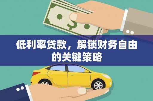 柳东低利率贷款，解锁财务自由的关键策略