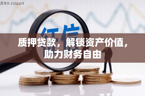 柳东质押贷款，解锁资产价值，助力财务自由