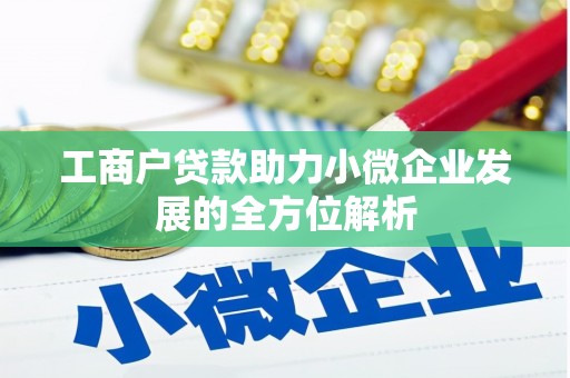 柳东工商户贷款助力小微企业发展的全方位解析
