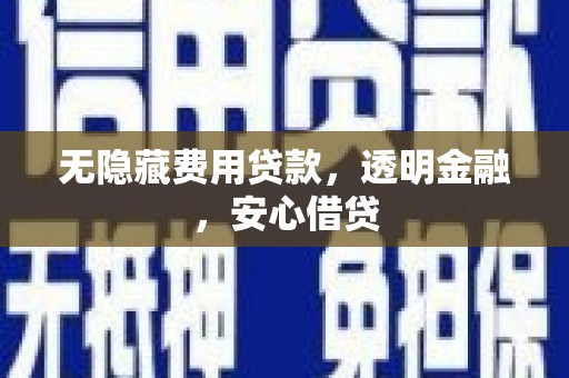 柳东无隐藏费用贷款，透明金融，安心借贷