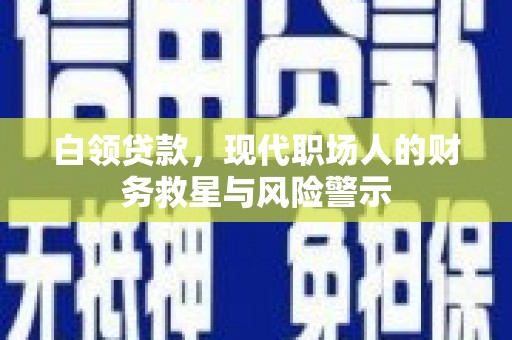 柳东白领贷款，现代职场人的财务救星与风险警示