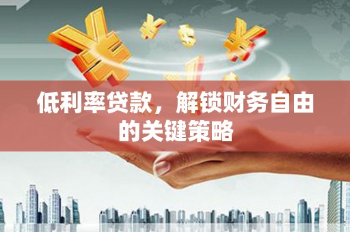 柳东低利率贷款，解锁财务自由的关键策略