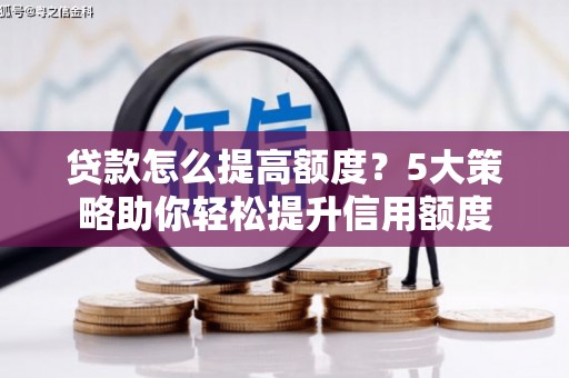 柳东贷款怎么提高额度？5大策略助你轻松提升信用额度
