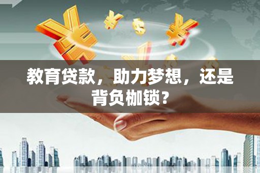 柳东教育贷款，助力梦想，还是背负枷锁？