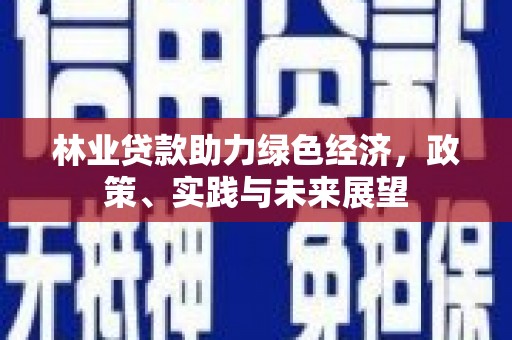 柳东林业贷款助力绿色经济，政策、实践与未来展望