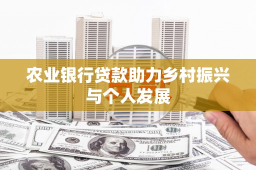柳东农业银行贷款助力乡村振兴与个人发展
