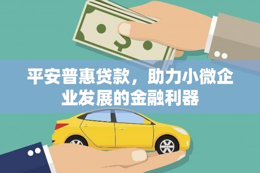柳东平安普惠贷款，助力小微企业发展的金融利器