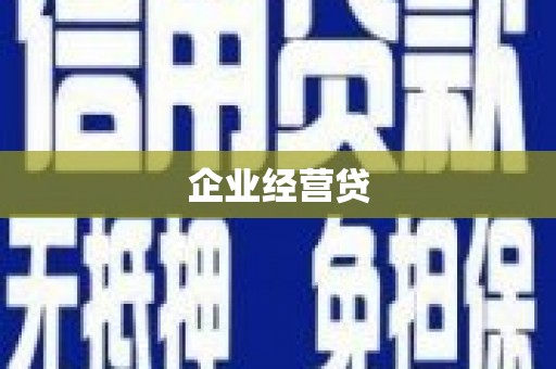 柳东企业经营贷