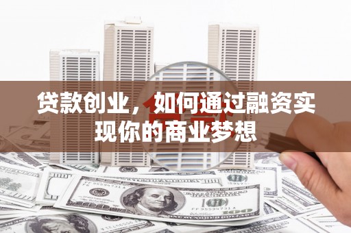 柳东贷款创业，如何通过融资实现你的商业梦想