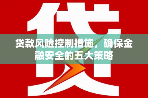柳东贷款风险控制措施，确保金融安全的五大策略