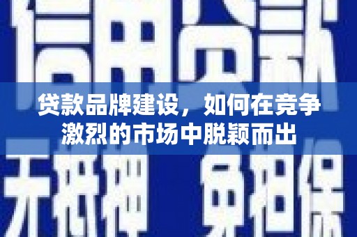 柳东贷款品牌建设，如何在竞争激烈的市场中脱颖而出