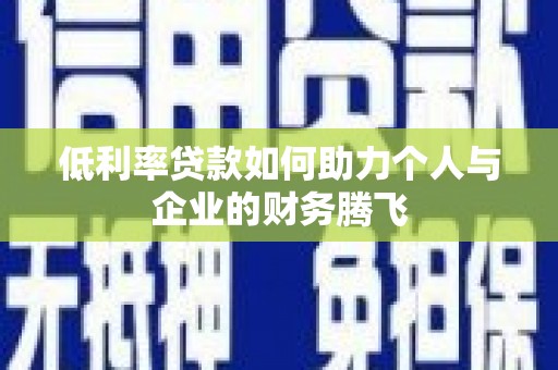 柳东低利率贷款如何助力个人与企业的财务腾飞