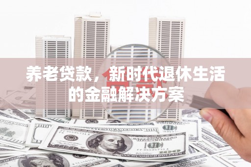 柳东养老贷款，新时代退休生活的金融解决方案