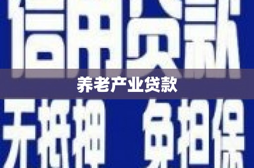 柳东养老产业贷款
