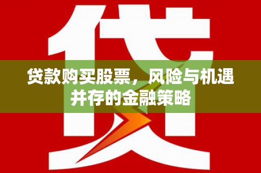 柳东贷款购买股票，风险与机遇并存的金融策略