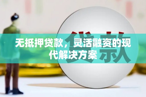 柳东无抵押贷款，灵活融资的现代解决方案