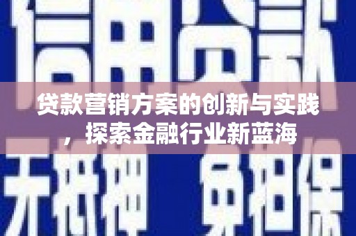 柳东贷款营销方案的创新与实践，探索金融行业新蓝海