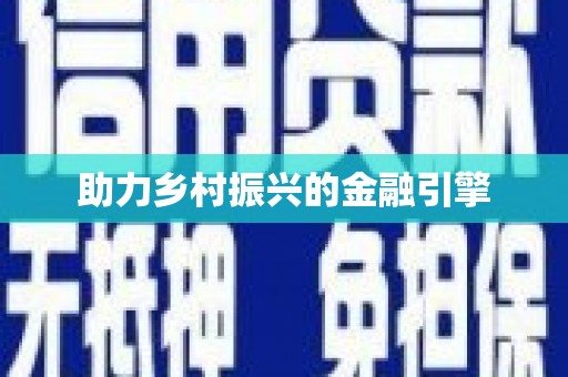 柳东助力乡村振兴的金融引擎
