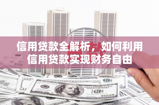 柳东信用贷款全解析，如何利用信用贷款实现财务自由